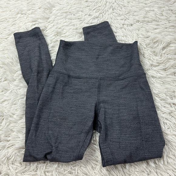 Lululemon Align Pant 25" Mini Heathered Herringbone Heathered Black White - Picture 1 of 5